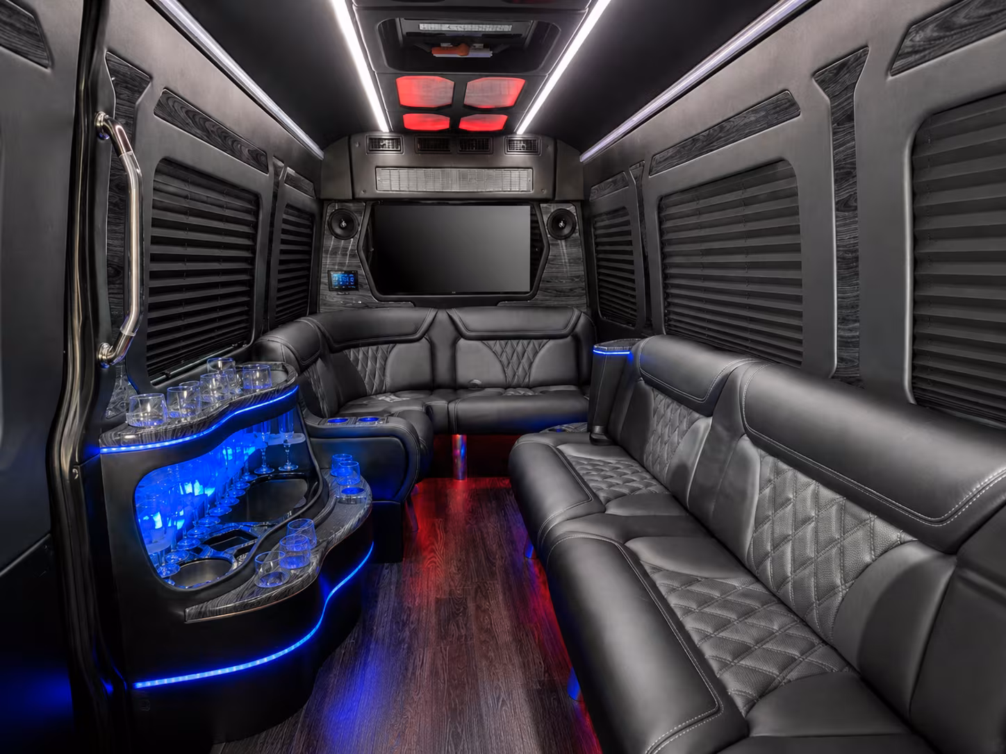 bowling green 30 passenger party bus interior