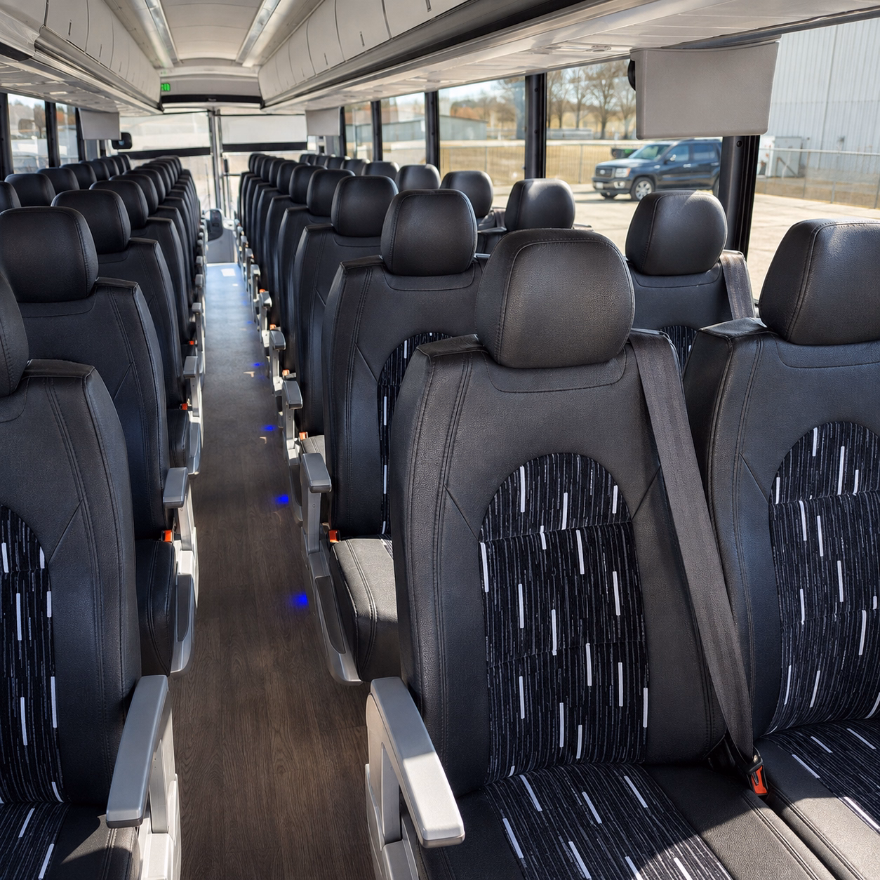 bowling green charter bus interior