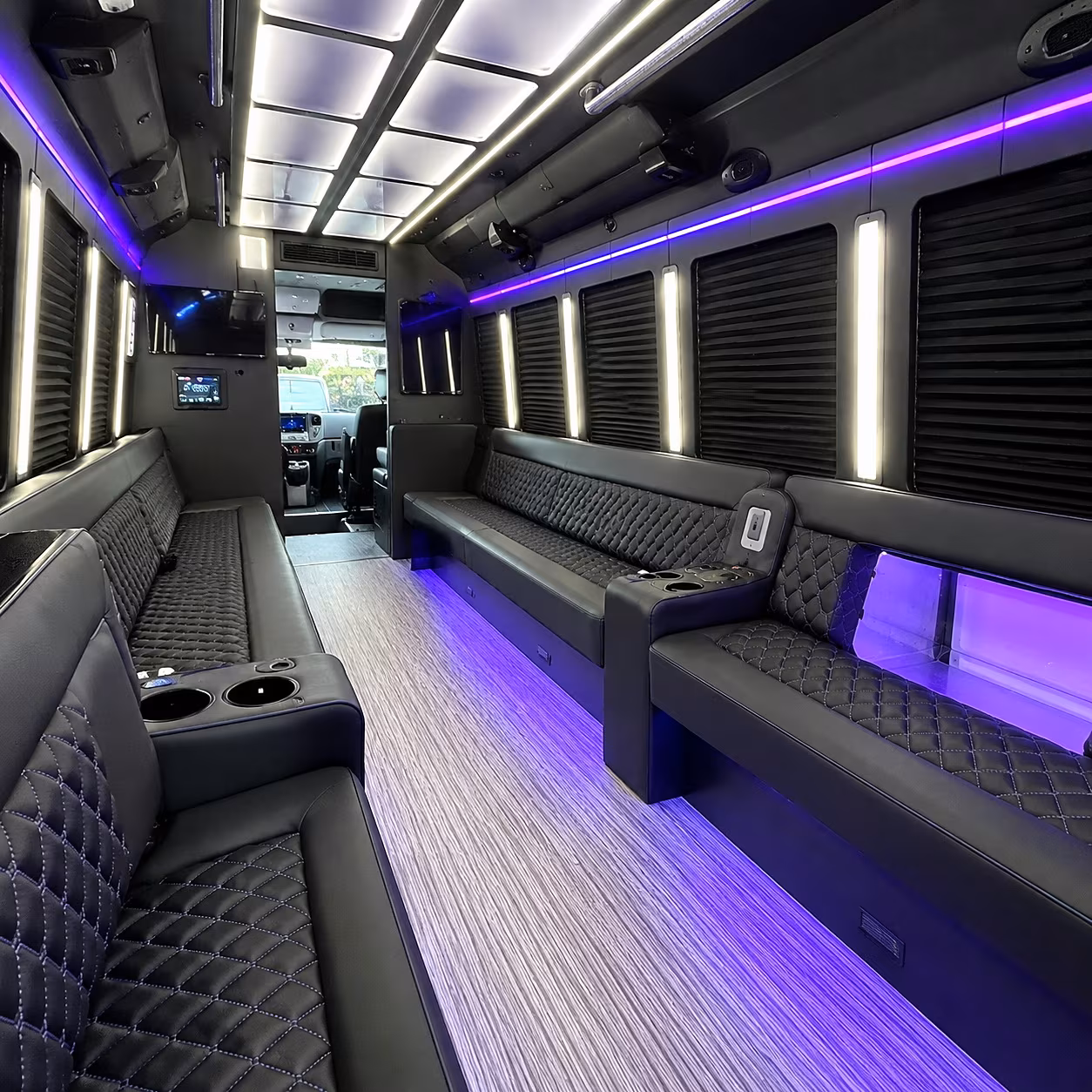 bowling green party bus rental interior